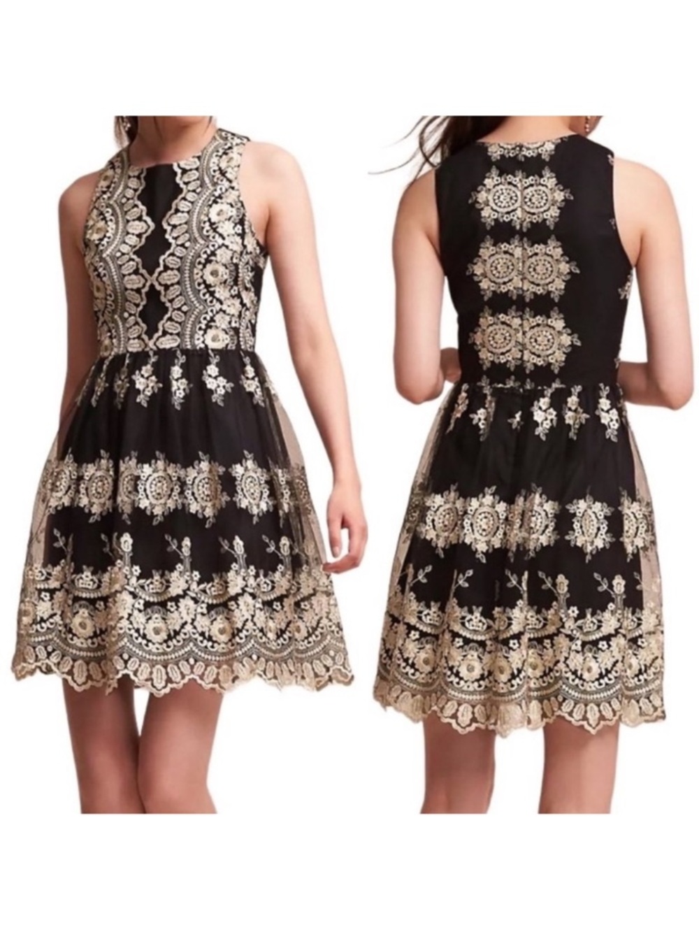 BHLDN Anthropologie Flourish Dress Womens 14 Lace Regency Formal Whimsigoth